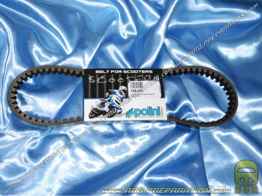 Belt POLINI Racing reinforced for scooter MBK, YAMAHA 4T 50cc, short horizontal minarelli ...