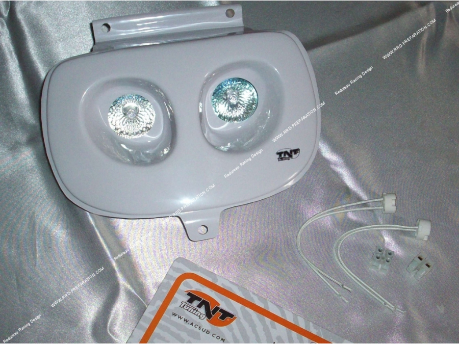 TNT Tuning double optical front mask with lighting for MBK SPIRIT booster before 2004 black, white