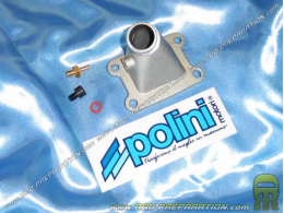 Pipe d'admission POLINI Ø19mm pour PHBG sur GILERA GSM, BULLIT, EAGLET, TWIN, RT... Moteur MORINI