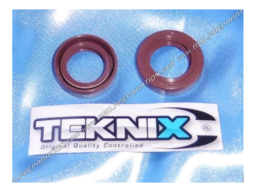 Juego de 2 retenes espía de cigüeñal TEKNIX Viton reforzados (spi seal) para scooter PIAGGIO / GILERA