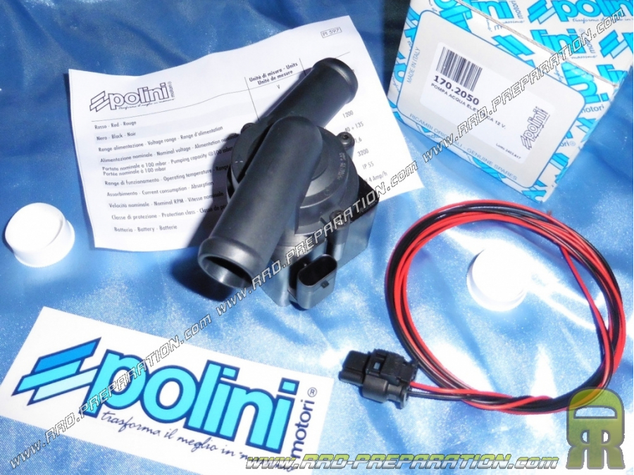 Bomba de agua eléctrica universal POLINI 12V (mécaboite, scooter, mob...)