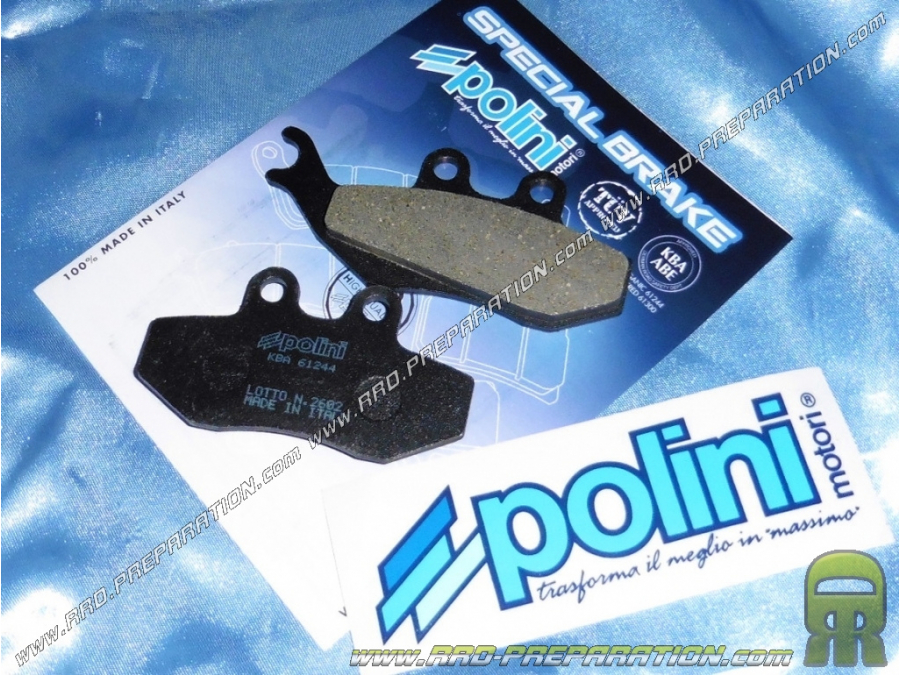 Pastillas de freno POLINI delanteras/traseras moto, scooter APRILIA , BENELLI, BETA, DERBI , GILERA , PEUGEOT ...