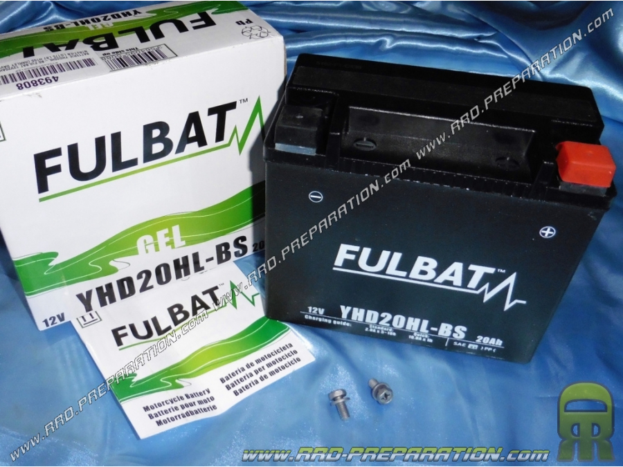 Battery FULBAT YHD20HL-BS 12V 20Ah (maintenance free gel) for motor bike, mécaboite, scooters ...