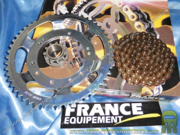 Kit de cadena FRANCE EQUIPEMENT reforzado para PEUGEOT 103 MVL (llantas de aluminio de 1995) dientes de su elección