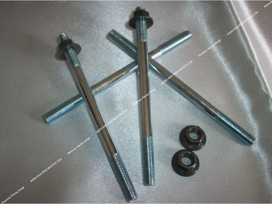 Set of 4 studs + reinforced nuts TNT motor for horizontal minarelli