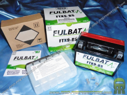Batterie FULBAT YTX9-BS 12v 8A (acide sans entretien) pour moto, mécaboite, scooters...