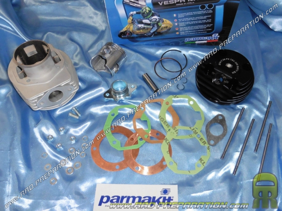 Kit haut moteur 205cc Ø66mm PARMAKIT TSV aluminium LML STAR, DELUXE, VESPA, TS, SPRINT, VELOCE 125,150cc