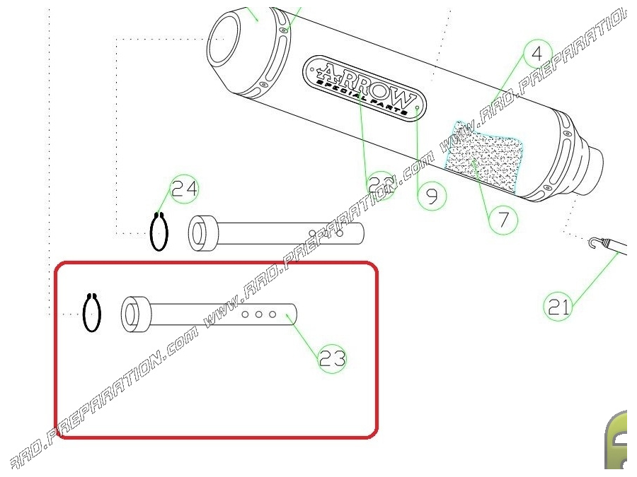 Noise Reducer DB KILLER ARROW for ARROW silencers on TRIUMPH SPEED TRIPLE 1050