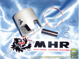 Piston mono segment MALOSSI Ø47,6mm axe 12mm pour kit MHR CROSS 80cc sur minarelli horizontal liquide (nitro, aerox, ...)