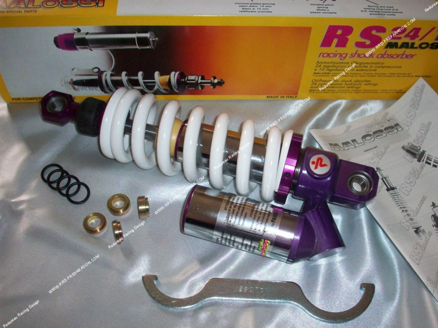 Shock absorber MALOSSI MHR RS24 competition adjustable DERBI SENDA, X-TREM,  X-RACE,  GILERA RCR, SMT, APRILIA RX, SX 50