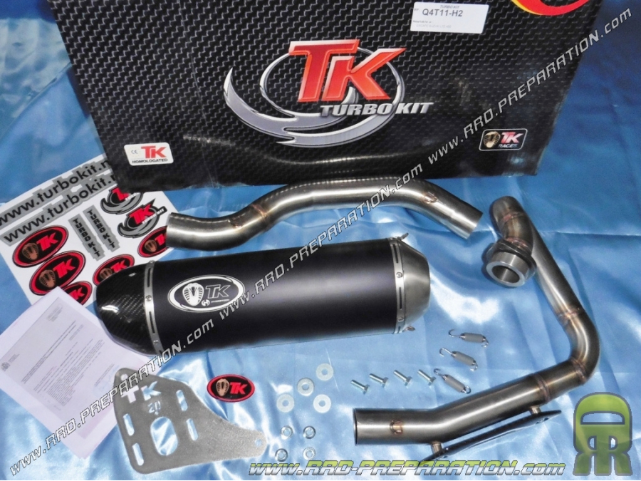 pot line exhaust TK TURBO KIT QUAD OVAL H2 SUZUKI LZ, LTZ and KAWASAKI KXF 400