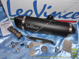 LEOVINCE exhaust silencer for PIAGGIO MP3, X-EVO, X8, X9, Beverly, PEUGEOT Geopolis, APRILIA Atlantic, 400cc and 500cc