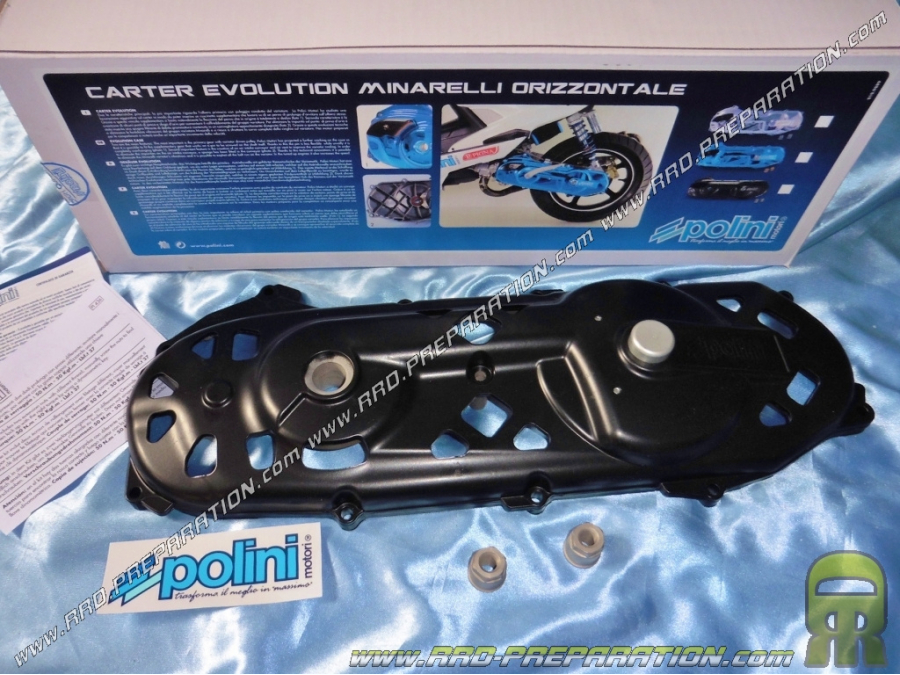 Carter de variation POLINI EVOLUTION noir pour scooter moteur minarelli horizontal (nitro, ovetto, aerox...)