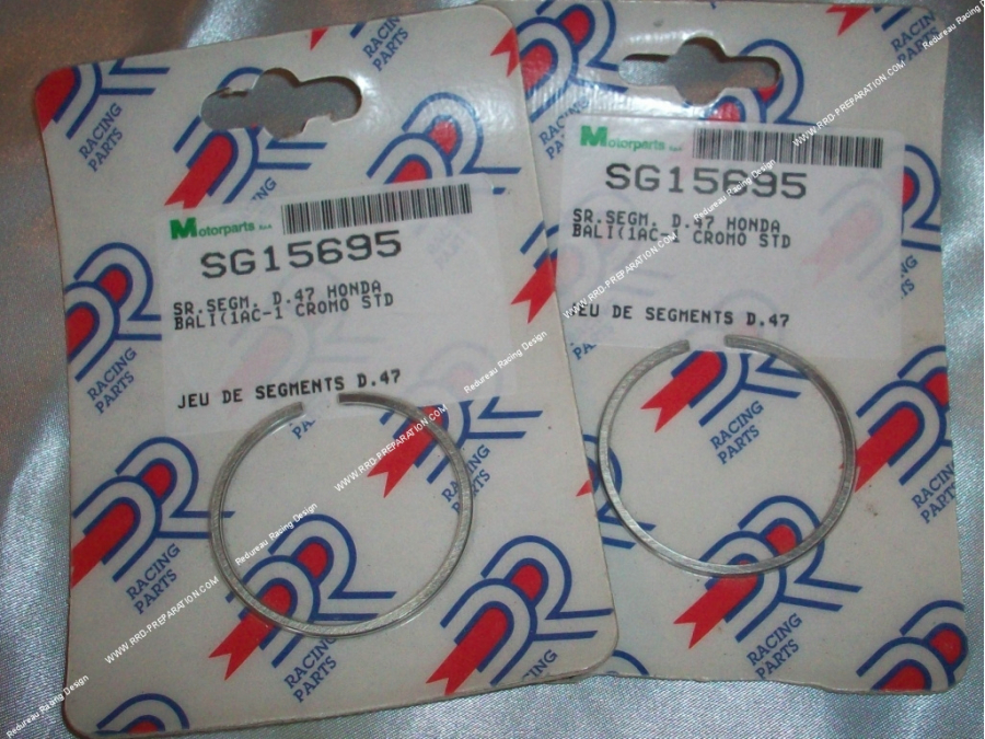 Paire de 2 segments DR racing pour kit fonte air Ø47mm HONDA Bali / SFX Sport / SH50 new / Sky