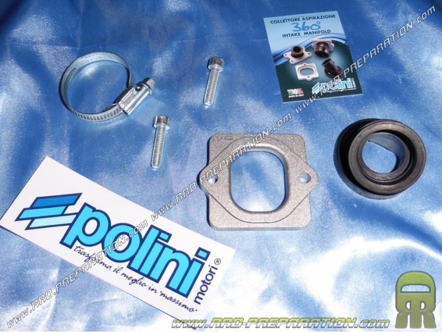 Adjustable pipe POLINI Evolution carburetor intake from 19 to 24 (fixing Ø28,5mm) scooter PIAGGIO (Typhoon, NRG ...)