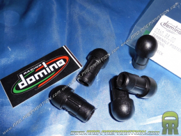 Par de extremos de manillar DOMINO Long & Rounded Ø16.5mm en plástico negro