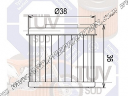 Oil filter HIFLO FILTRO for motorcycle HM, HONDA CRE, CRF, HUSQVARNA TE, TC, TXC ... 150, 250, 300, 310, 450cc ...