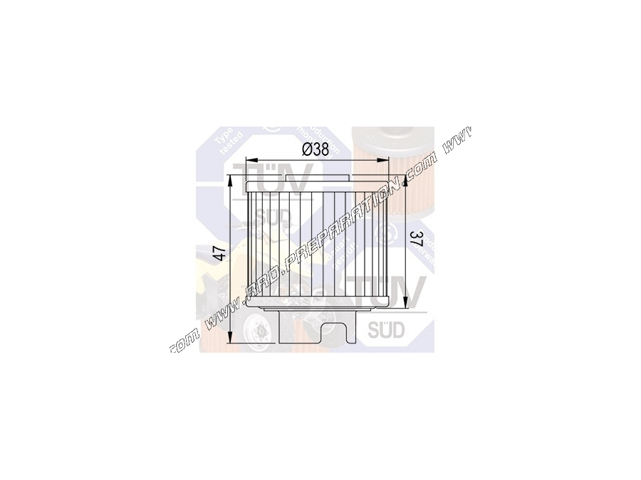 Filtre à huile HIFLO FILTRO pour moto HONDA CB50R et quad HONDA ATC125, TRX 125cc