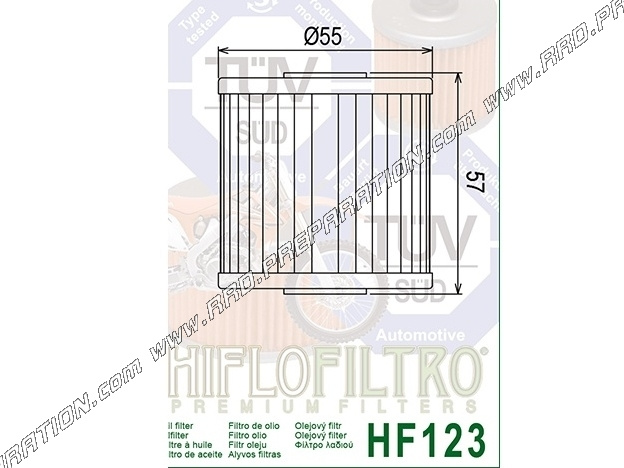 HiFlo Oil Filter HF123 Kawasaki Bayou Mojave Lakota 250 300