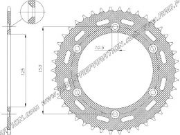 Crown in 520 FRANCE EQUIPMENT for KTM EGS, EXC, SX, ... and HUSQVARNA TE, TC ... ... from 1991 teeth with the choices