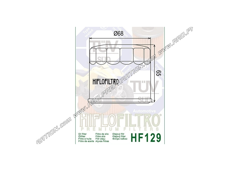 Filtro de aceite HIFLO FILTRO para quad KAWASAKI KAF MULE DIESEL 950cc...del 2001