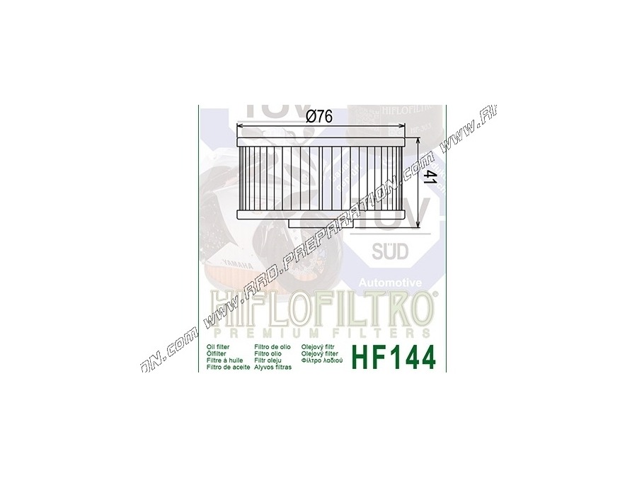 HIFLO FILTRO oil filter for motorcycle YAMAHA FZ, FZR, XJ, XS, XT, XJ, FJ, FZ, FZR, MAXIM ... 400, 550, 600cc