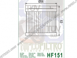 Filtre à huile HIFLO FILTRO pour moto APRILIA TX, TR, TUAREG, BMW GS, SCARVER, KTM K4...276, 320, 350cc