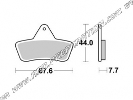 Plaquettes de frein AP RACING avant - arrière pour QUAD ARCTIC CAT 4x4, BEAR CAT, TBX, TRV, HP, QUASAR, 125, 180, 250, 300...500