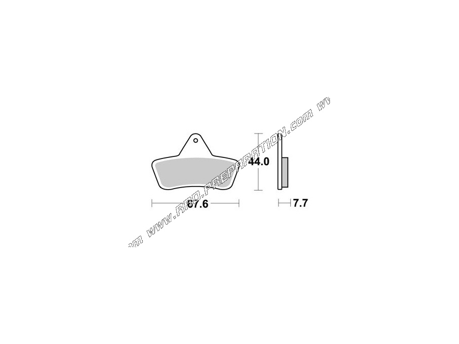 Pastillas de freno delanteras - traseras AP RACING para QUAD A RC TIC CAT 4x4, BEAR CAT, TBX, TRV, HP, QUASAR, 125, 180, 250, 30