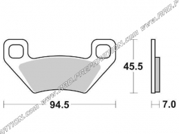 Plaquettes de frein AP RACING avant - arrière pour ARCTIC CAT 2x4, 4x4, TBX, TRV, H1, V2... KYMCO MAXXER, MXU, PIAGGIO, POLARIS