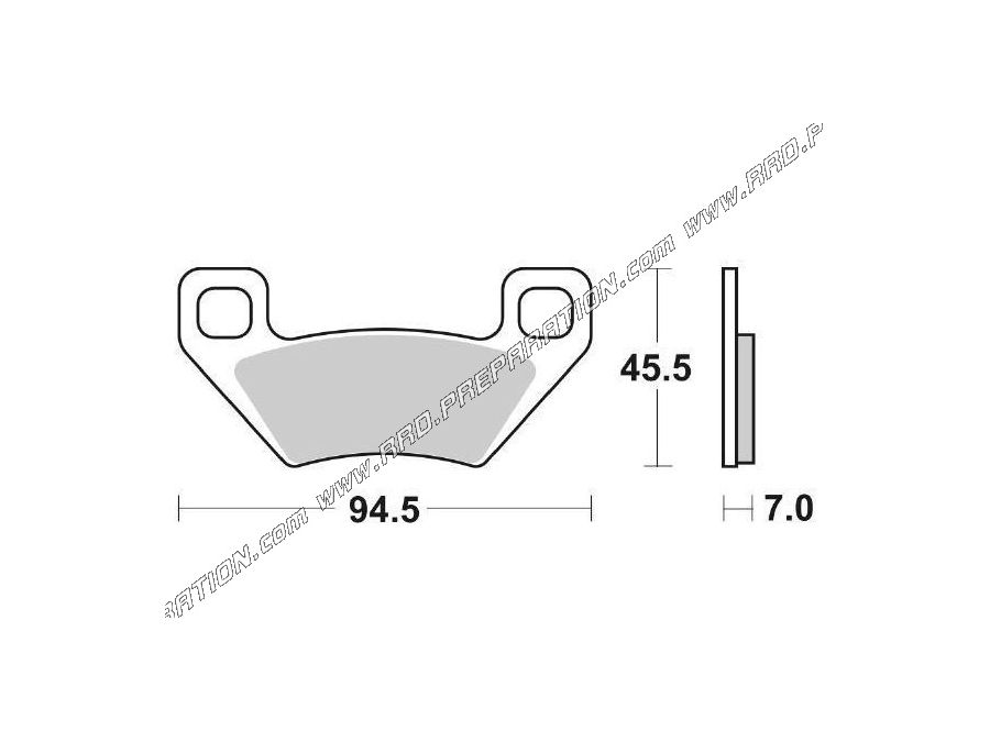 Plaquettes de frein AP RACING avant - arrière pour ARCTIC CAT 2x4, 4x4, TBX, TRV, H1, V2... KYMCO MAXXER, MXU, PIAGGIO, POLARIS