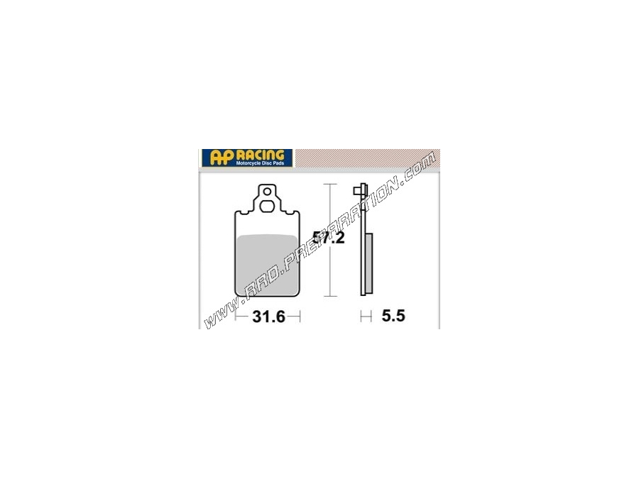 AP RACING rear brake pads for scooter, motorcycle, quad APRILIA AF1, ATK 560, BENELLI, BETA, DERBI , FANTIC, KTM...