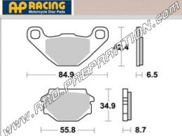 AP RACING rear brake pads scooter, motorcycle and quad APRILIA , AXR, CAGIVA, GILERA , KYMCO, MALAGUTI, MASAI...