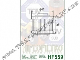 Filtro de aceite HIFLO FILTRO para quad BOMBARDIER RALLY 175, 200cc, CAN AM RS SPIDER ROASTER 990cc...del 2003