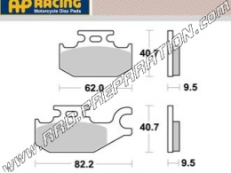 Plaquettes de frein AP RACING avant - arrière QUAD BOMBARDIER TRAXTER, CAN- AM OUTLANDER, CANNONDALE SPEED, YAMAHA YFM