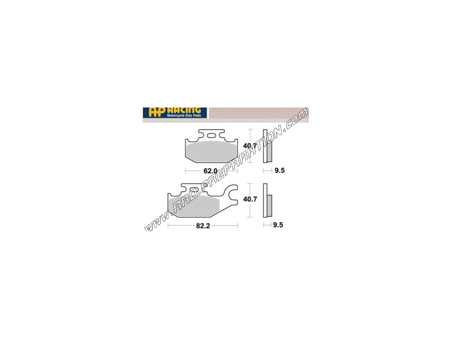 Brake pads AP RACING front - rear QUAD BOMBARDIER TRAXTER, CAN-AM OUTLANDER, CANNONDALE SPEED, YAMAHA YFM