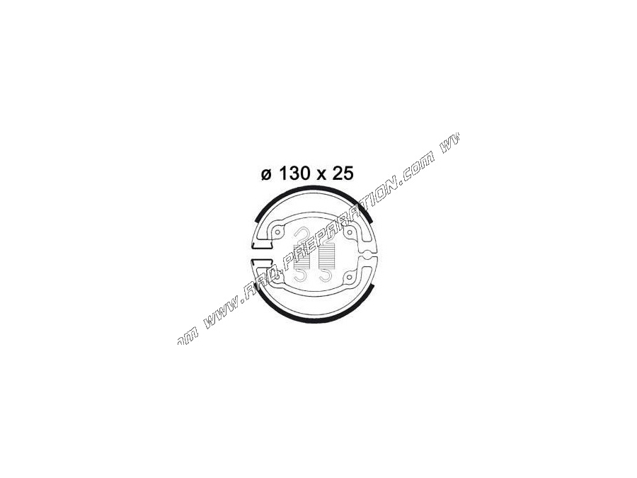 Mâchoires de frein arrière Ø130mm par épaisseur 25mm AP RACING quad et moto BOMBARDIER DS, QUAST, ECM, HONDA CG, KYMCO MXER