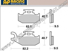 Pastillas de freno AP RACING delanteras - traseras QUAD BOMBARDIER OUTLANDER, RENEGADE, TRAXTER, YAMAHA YFM KODIAK..