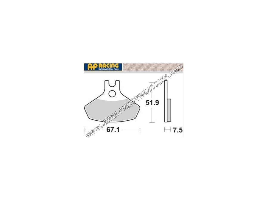 AP RACING front brake pads for CAN-AM 450 DS EFI QUAD and BUGGY from 2008