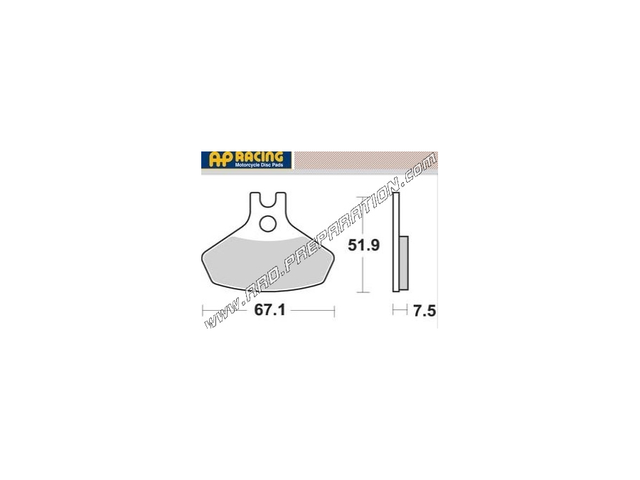  Plaquettes de frein AP RACING avant pour QUAD et BUGGY CAN-AM 450 DS EFI à partir de 2008