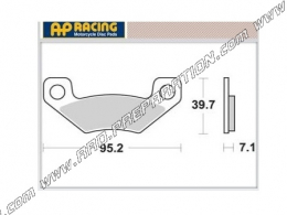 AP RACING rear brake pads for QUAD and BUGGY CAN-AM 450 DS EFI and JOHN DEERE HPX GATOR 350 from 2008