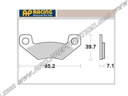 Pastillas de freno traseras AP RACING para QUAD y BUGGY CAN-AM 450 DS EFI y JOHN DEERE HPX GATOR 350 desde 2008