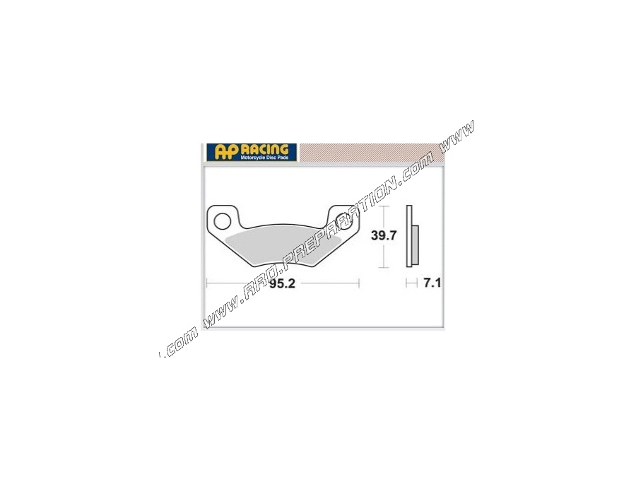 AP RACING rear brake pads for QUAD and BUGGY CAN-AM 450 DS EFI and JOHN DEERE HPX GATOR 350 from 2008