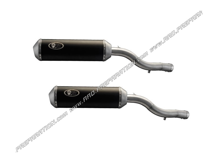 Pair of silencer (left & right) TURBOKIT TK for collector of origin on 
