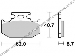 Pastillas de freno delantero - trasero AP RACING para MOTO y QUAD CANNONDALE 440, KAWASAKI KDX, KLX, YAMAHA WR, TTR