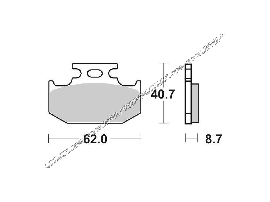 AP RACING front - rear brake pads for MOTO and QUAD CANNONDALE 440, KAWASAKI KDX, KLX, YAMAHA WR, TTR