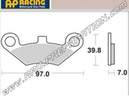 Plaquettes de frein AP RACING avant pour QUAD CF MOTO TEERALANDER, TERRACROSS, GOES MAX, G... 360, 500, 520, 625, 800cc...