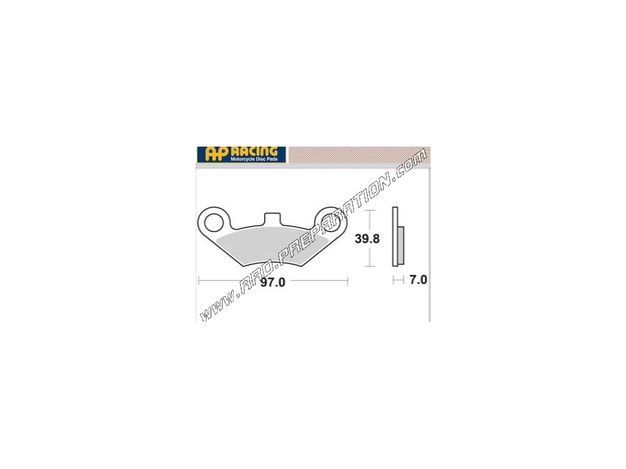 Pastillas de freno delanteras AP RACING para QUAD CF MOTO TEERALANDER, TERRACROSS, GOES MAX, G... 360, 500, 520, 625, 800cc...