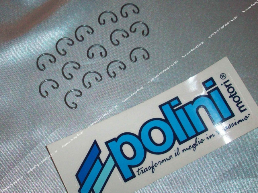 Clips, varillas de bulón POLINI tipo cangrejo para eje Ø10mm material 1mm