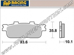 AP RACING rear brake pads for scooter and quad DAELIM ET, SECTOR, SYM HD EVO, JOYRIDE, JOY MAX...125, 200, 250